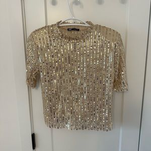 Zara Sequin Top